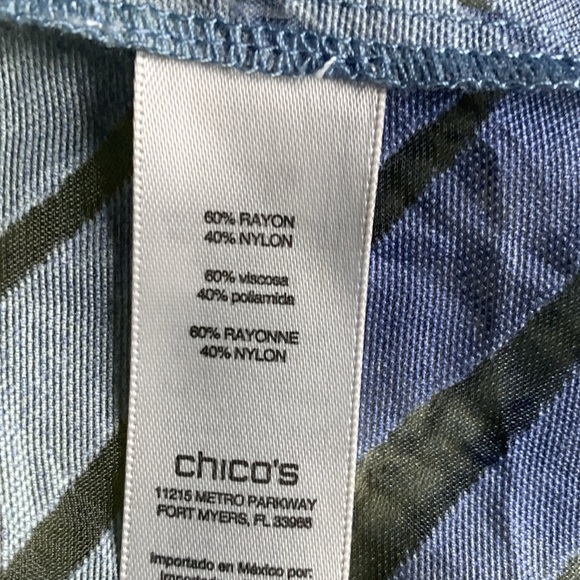 Chico’s sheer blue blazer L / Size 12 - Picture 7 of 12